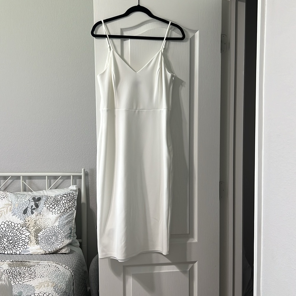 Lulu’s White Bodycon Midi Dress